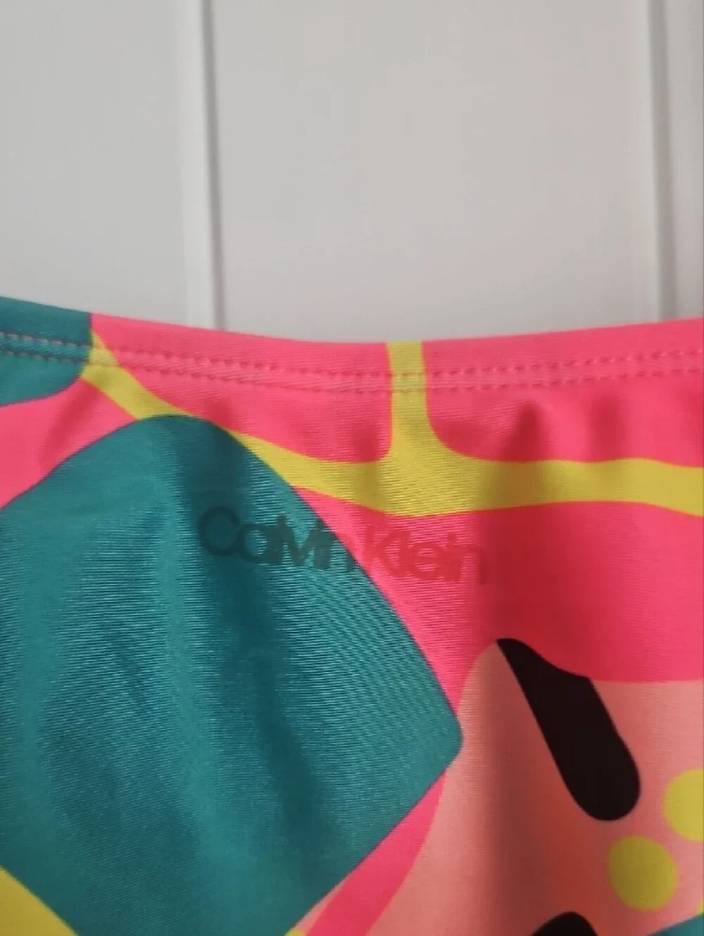 Calvin Klein Multicolor Tropical Print Swimwear - Pink, Teal, Yellow